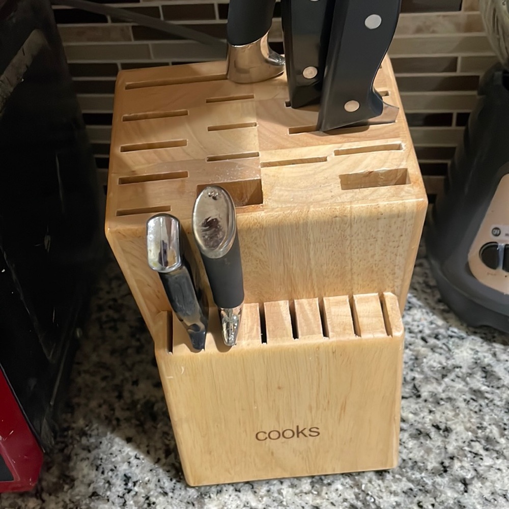 Cooks wood knives organaizer